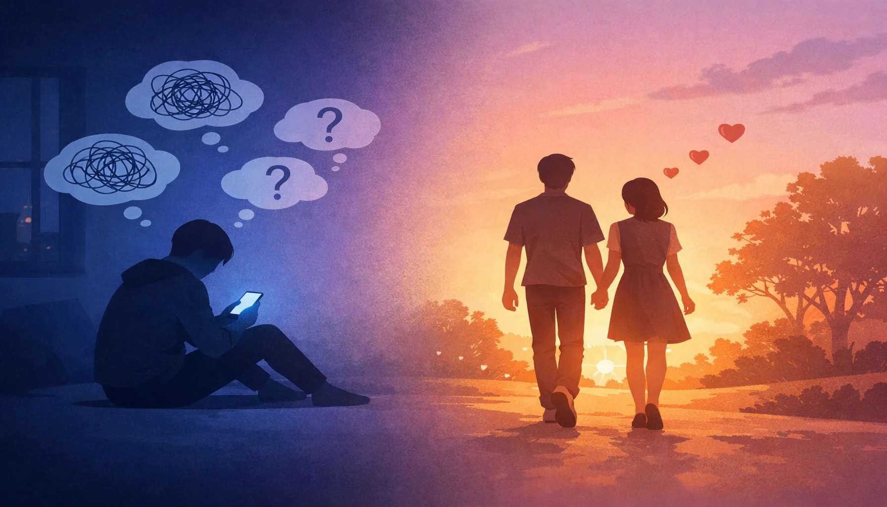片思いで終わる人と付き合ってから好きになる人 恋愛の正しい順番は性格によって違う解説画像