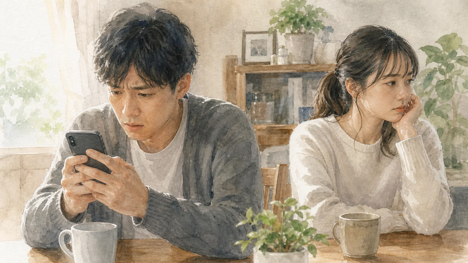 束縛する人の心理をビッグファイブで解説する水彩風の画像