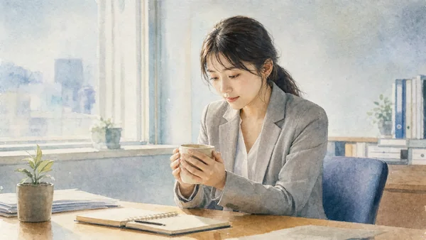 メンタルが弱い・打たれ弱い人の心理をビッグファイブで解説する水彩風の画像