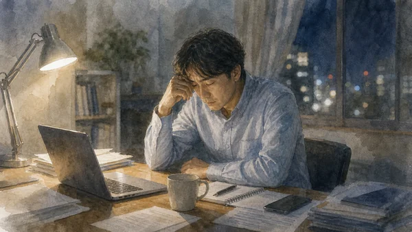 休めない・仕事中毒な人の性格をビッグファイブで解説する画像