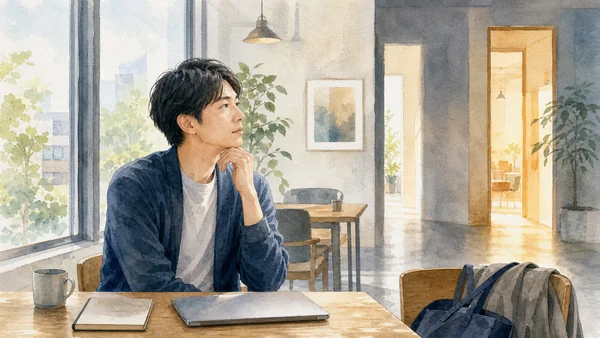 転職を繰り返す人の性格をビッグファイブで解説する水彩風の画像
